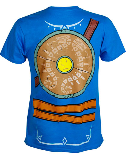 PLAYERA ZELDA BREATH OF THE WILD LINK COSPLAY AZUL CHICA - Image 2