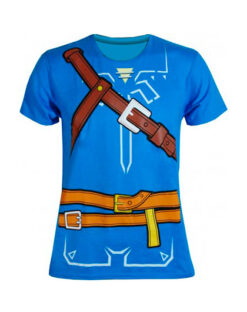 PLAYERA ZELDA BREATH OF THE WILD LINK COSPLAY AZUL GRANDE