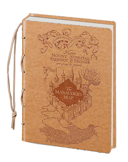 LIBRETA HARRY POTTER EL MAPA DEL MERODEADOR CAFE