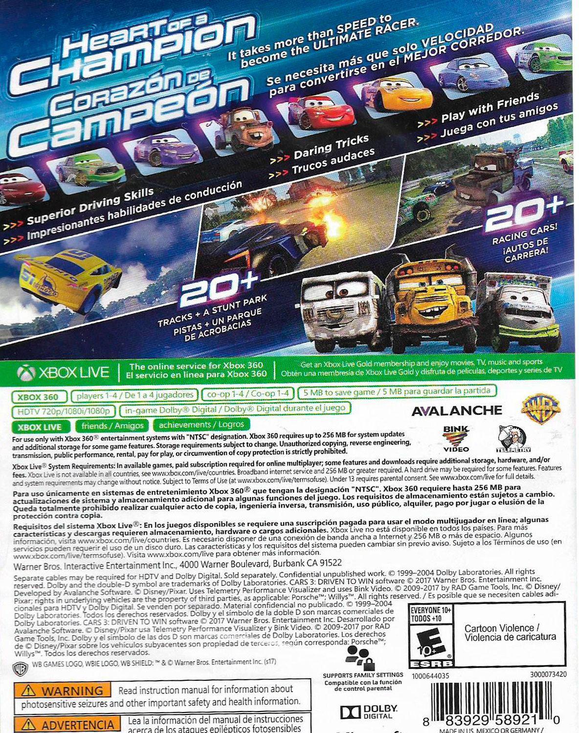 CARS 3 DRIVEN TO WIN – Gameplanet