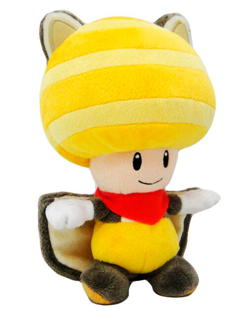 PELUCHE MARIO BROS TOAD CON TRAJE DE ARDILLA AMARILLO 20 CM - Image 2