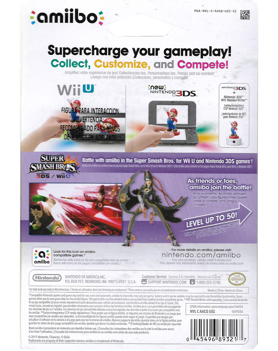 AMIIBO SUPER SMASH BROS ULTIMATE BAYONETTA PLAYER 2 - Image 3