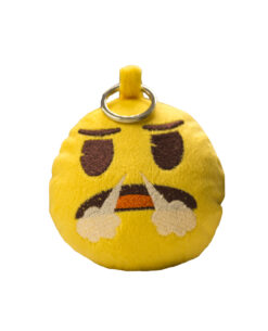LLAVERO PELUCHE EMOJI CARITA DE ENFADO 10 CM