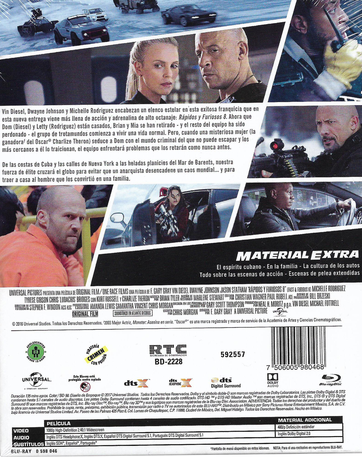 RAPIDOS Y FURIOSOS 8 STEELBOOK EDITION BLU-RAY - Image 2