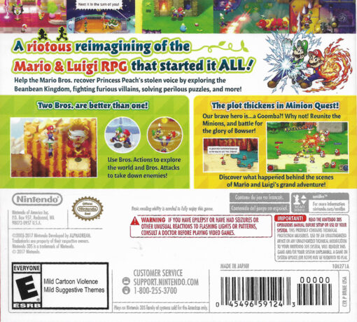 MARIO AND LUIGI SUPERSTAR SAGA PLUS BOWSERS MINIONS - Image 2