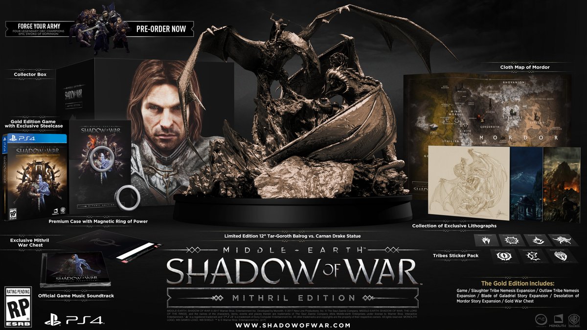 MIDDLE EARTH SHADOW OF WAR MITHRIL EDITION - Image 3