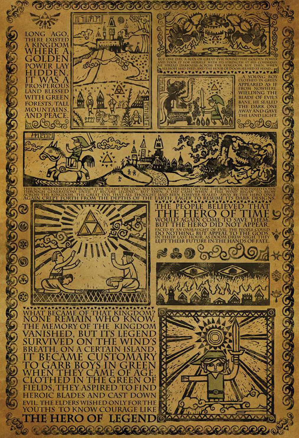 CUADRO THE LEGEND OF ZELDA STORY OF THE HERO