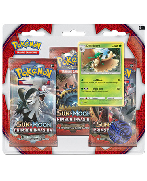 TRIPLE SOBRE POKEMON TRADING CARD GAME SUN AND MOON CRIMSON INVASION DECIDUEYE