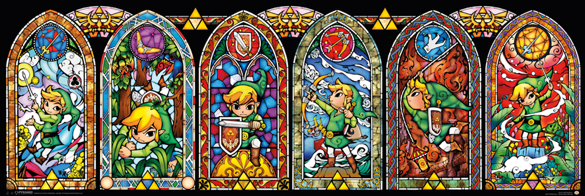 POSTER THE LEGEND OF ZELDA WIND WAKER VITRAL