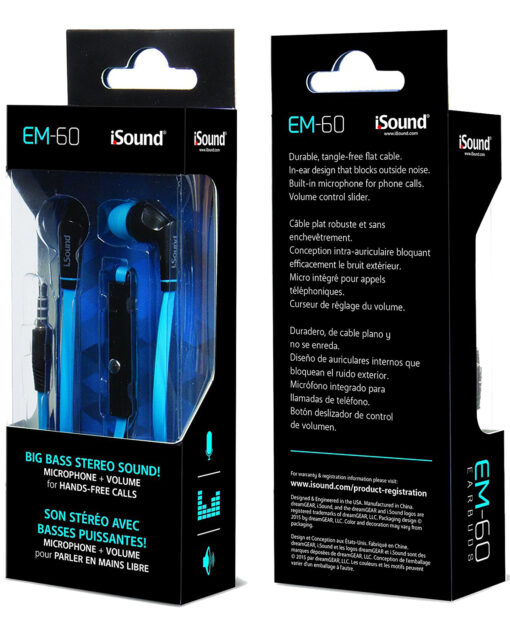 AUDIFONOS EARBUDS I SOUND EM 60 AZULES - Image 2