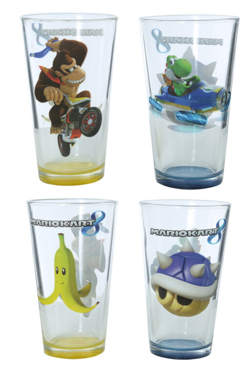 PAQUETE DE 4 VASOS DE VIDRIO MARIO KART 8 - Image 2