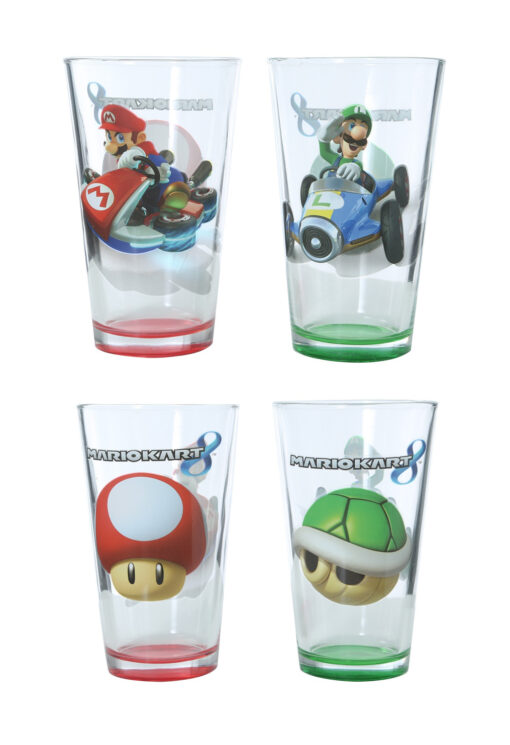 PAQUETE DE 4 VASOS DE VIDRIO MARIO KART 8 - Image 3