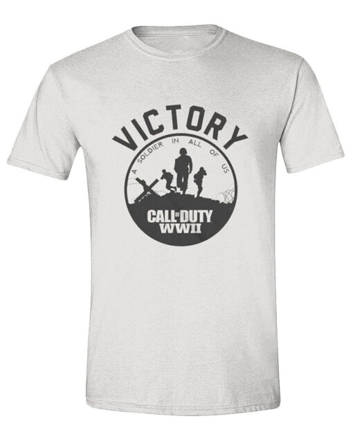 PLAYERA CALL OF DUTY WW II VICTORY BLANCA GRANDE