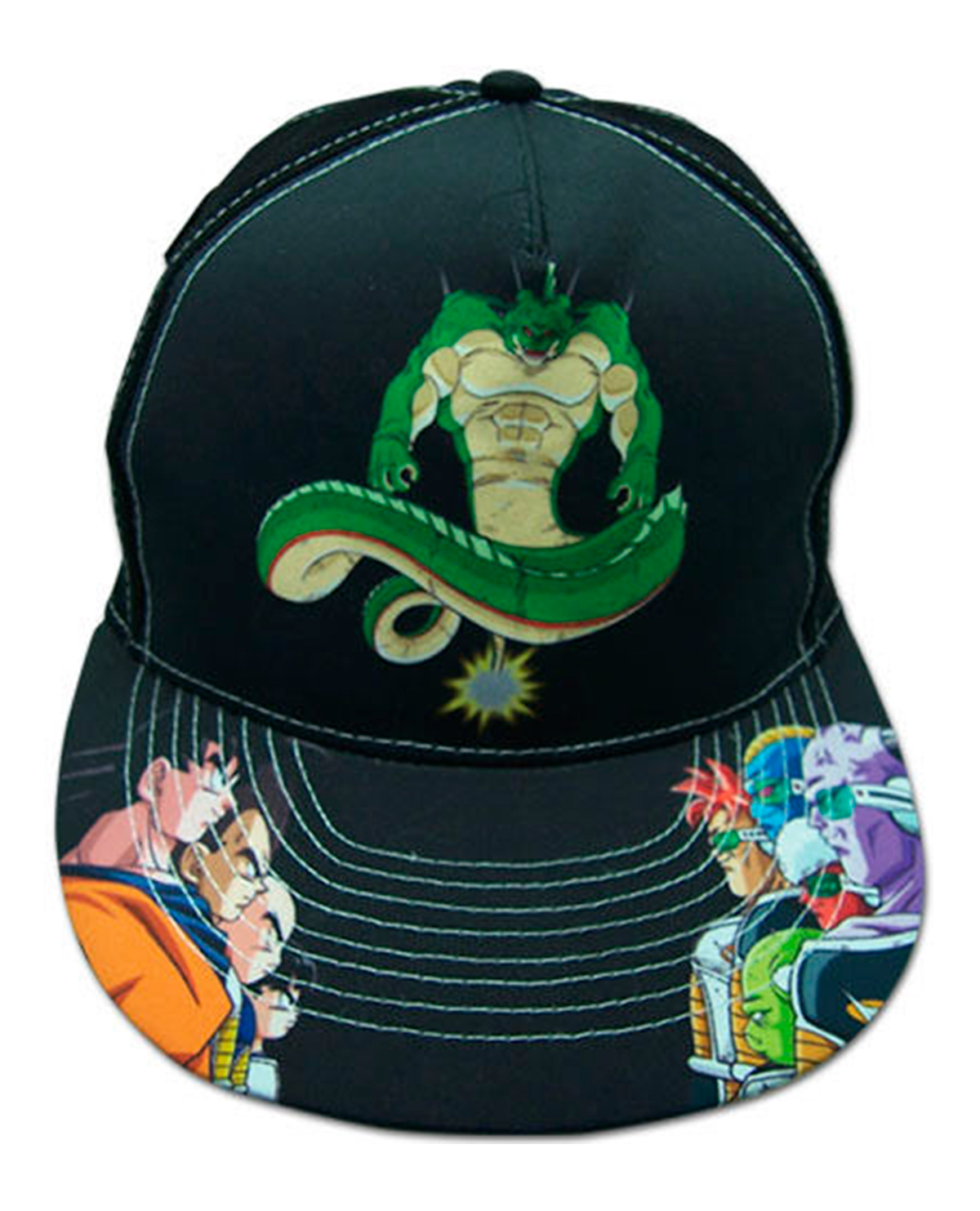 GORRA SNAPBACK DRAGON BALL Z GUERREROS VS FUERZAS GINYU NEGRA