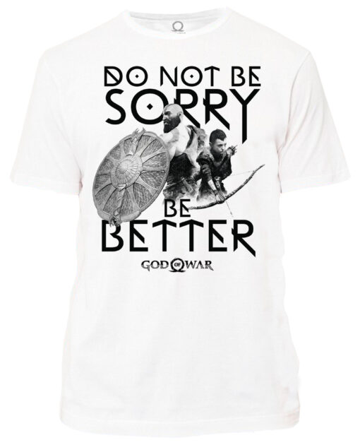 PLAYERA GOD OF WAR DO NOT BE SORRY BLANCA MEDIANA
