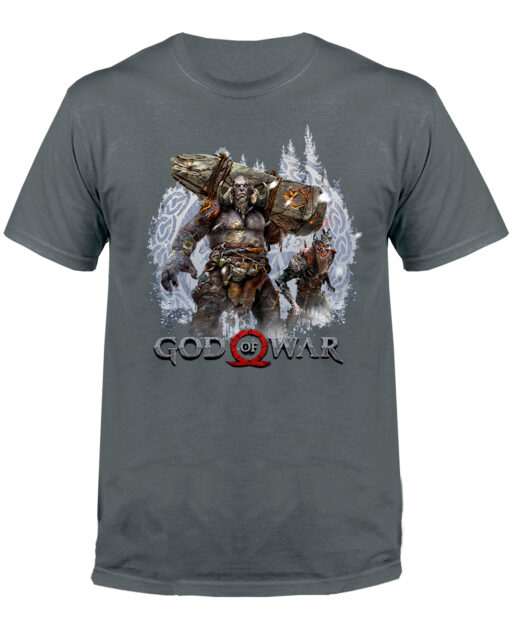 PLAYERA GOD OF WAR TROLL GRIS CHICA