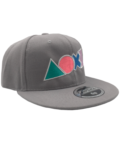 GORRA SNAPBACK PLAYSTATION ICONOS RETRO GRIS
