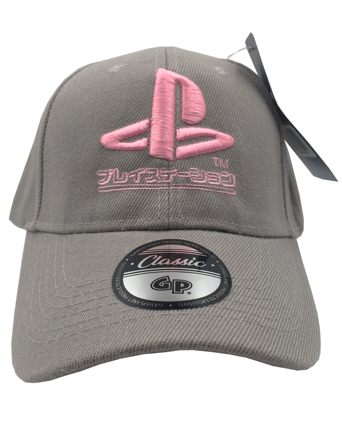 GORRA CLASICA PLAYSTATION KATAKANA GRIS ROSA - Image 2