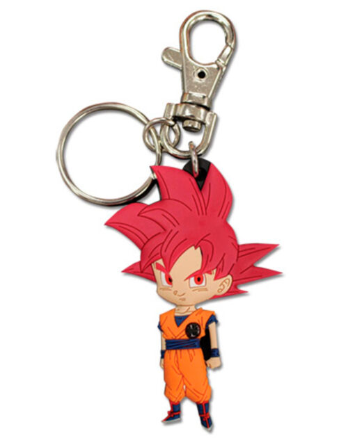 LLAVERO PLASTICO DRAGON BALL SUPER GOKU GOD SUPER SAIYAN