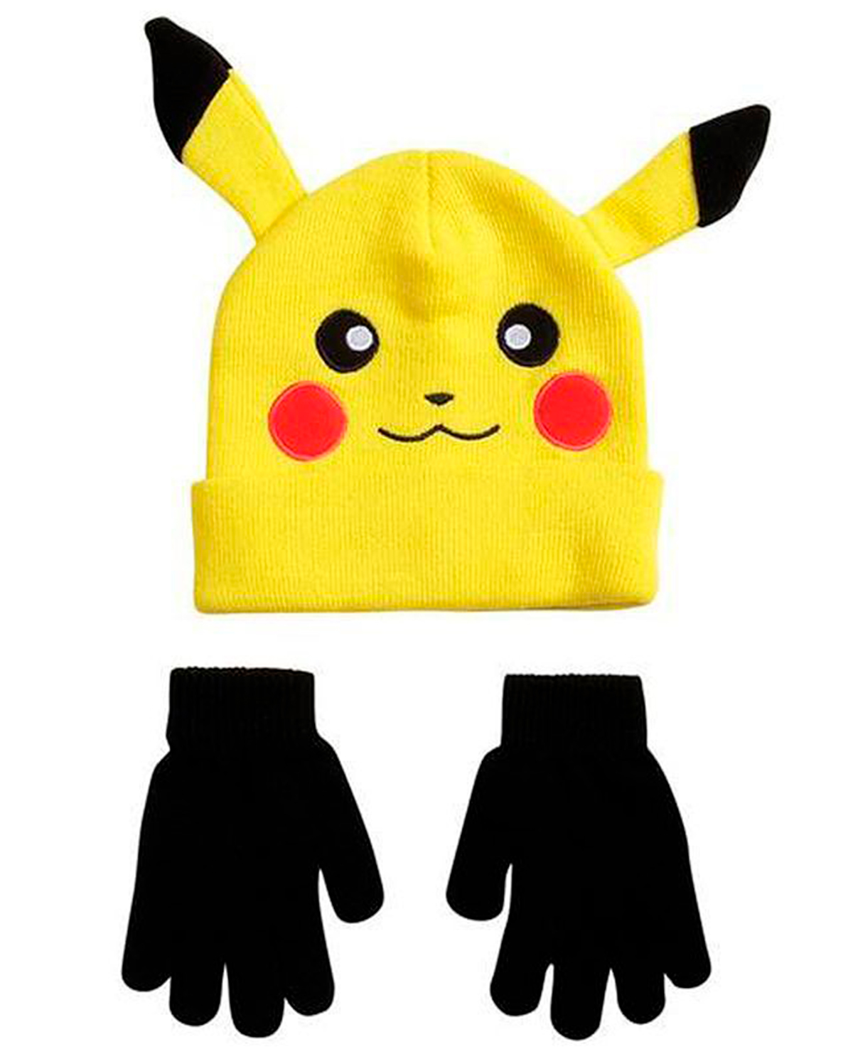 GORRO BEANIE CON GUANTES POKEMON PIKACHU