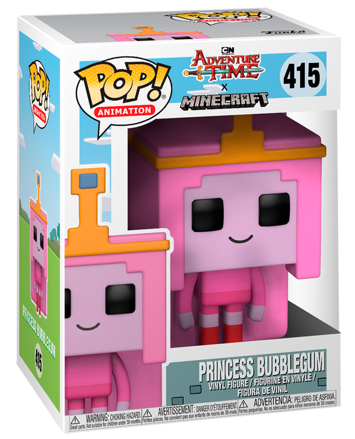 FIGURA POP ADVENTURE TIME X MINECRAFT PRINCESS BUBBLEGUM