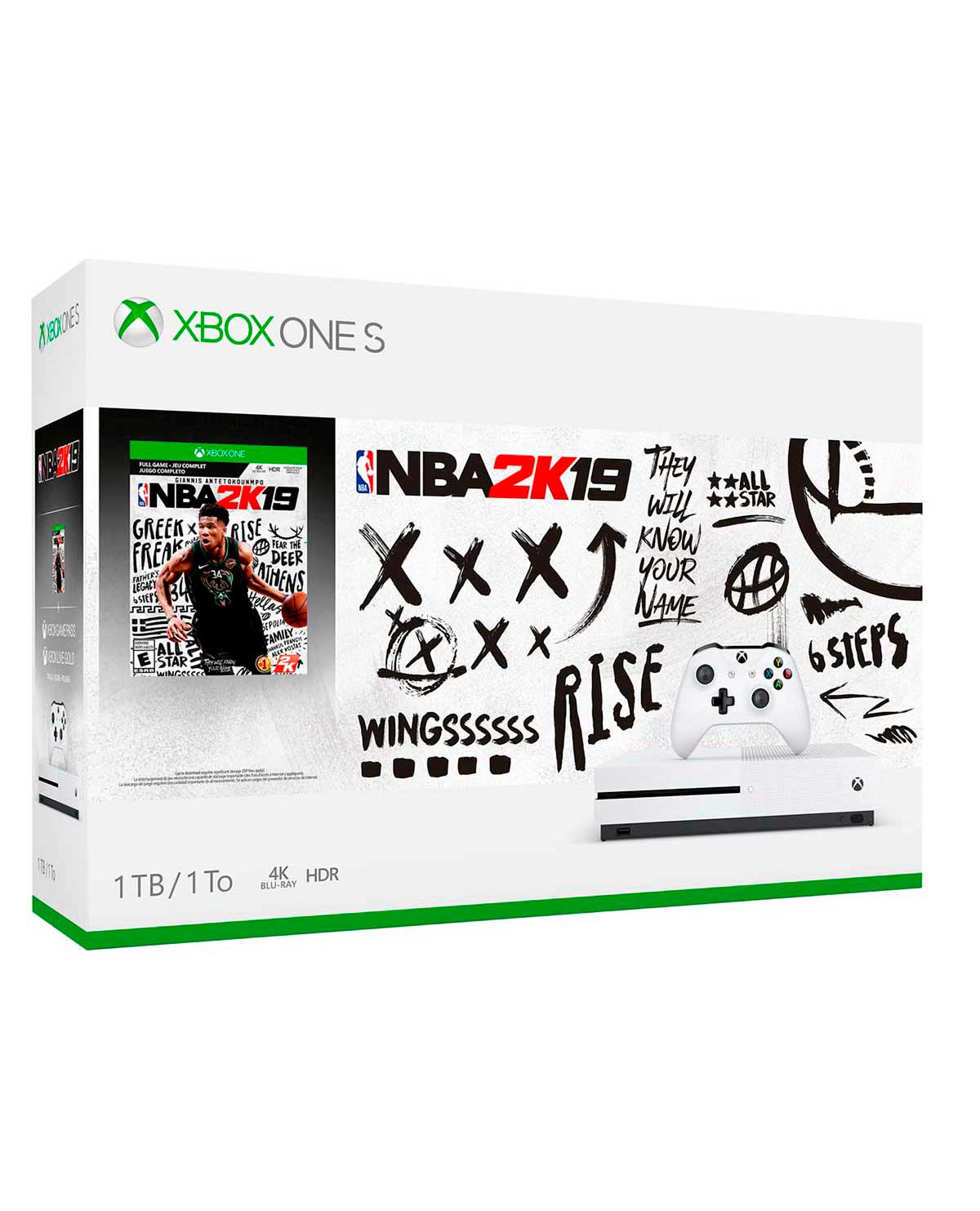 CONSOLA XBOX ONE S BLANCO 1TB CON NBA 2K19