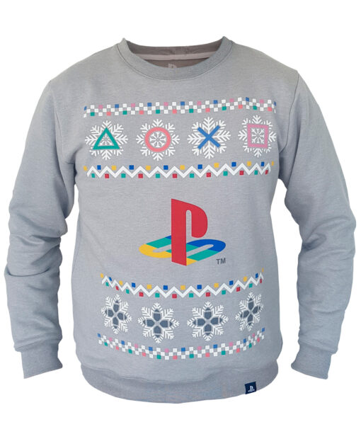 JUMPER PLAYSTATION UGLY SWEATER GRIS MEDIANO