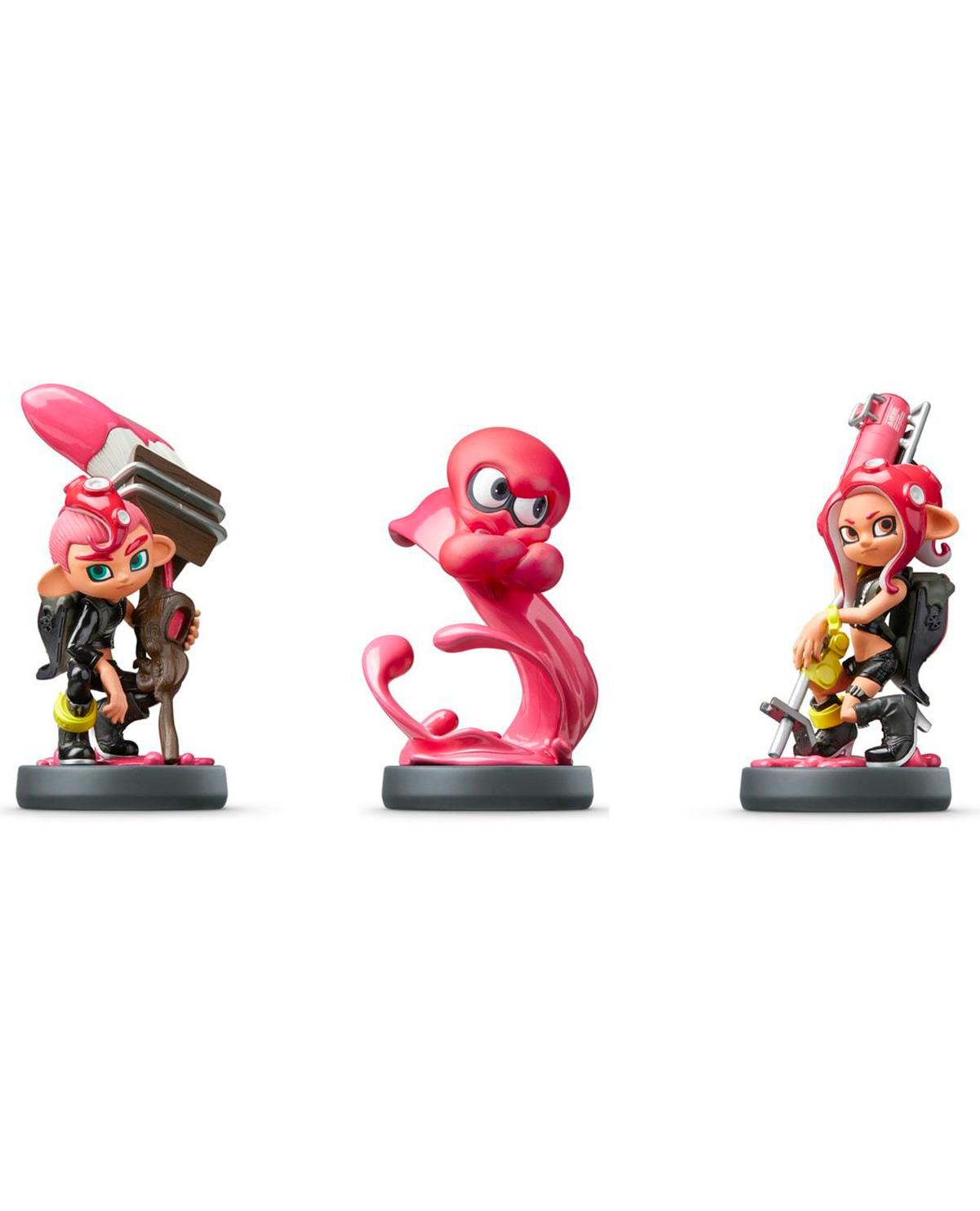 AMIIBO SPLATOON 2 INKLING BOY INKLING GIRL E INKLING SQUID ROSAS PAQUETE TRIPLE
