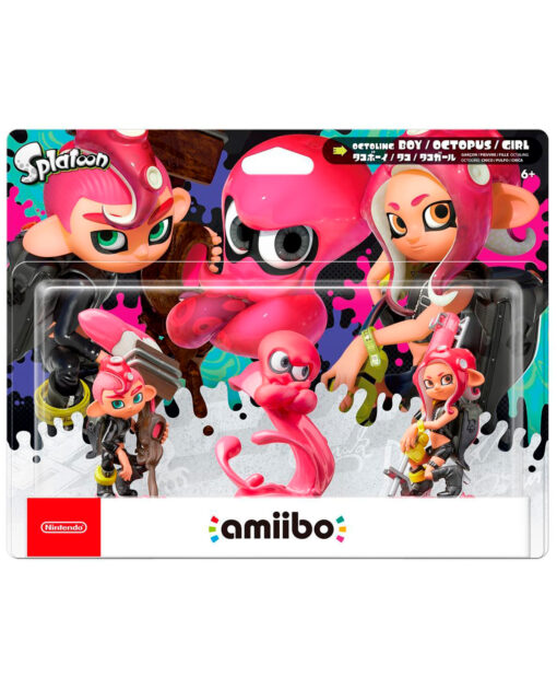 AMIIBO SPLATOON 2 INKLING BOY INKLING GIRL E INKLING SQUID ROSAS PAQUETE TRIPLE - Image 2