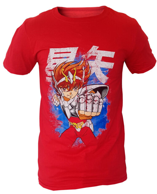 PLAYERA SAINT SEIYA PEGASO ROJA CHICA