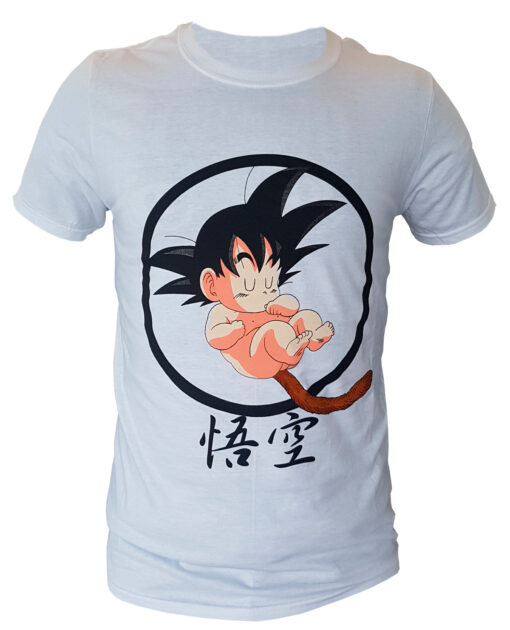 PLAYERA BLANCA DRAGON BALL SON GOKU CHICA