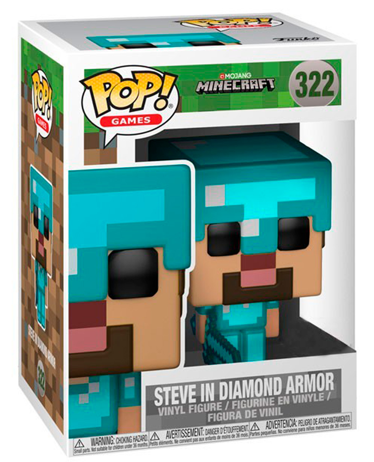 FIGURA POP MINECRAFT STEVEN IN DIAMOND ARMOR - Image 2