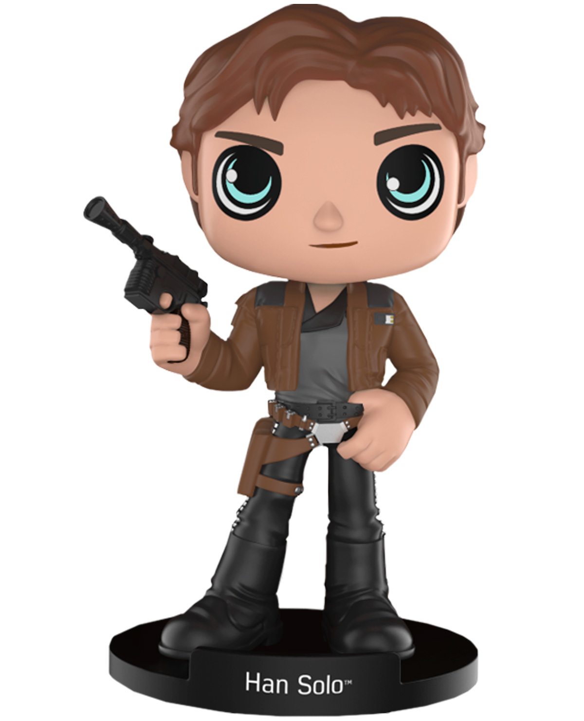 Figurine Funko Wacky Wobbler Han Solo 16cm, Bobble-head Chrome, Star Wars