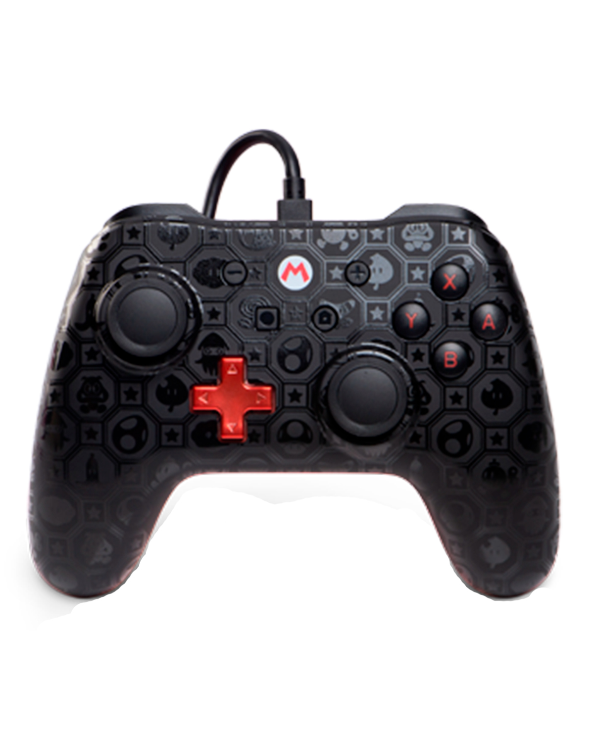 CONTROL NINTENDO SWITCH ALAMBRICO POWER A MIDNIGHT SHADOW MARIO