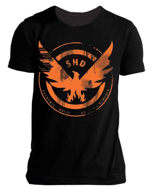 PLAYERA THE DIVISION 2 SHD LOGO NEGRA GRANDE