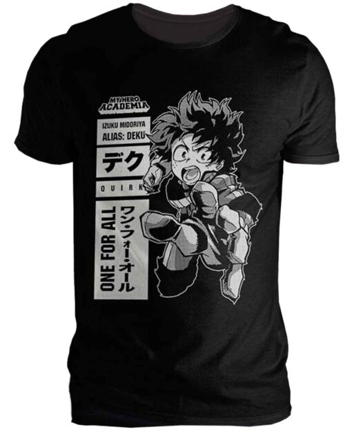 PLAYERA MY HERO ACADEMIA DEKU NEGRA MEDIANA