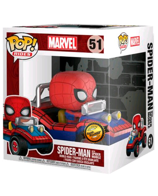 FIGURA POP MARVEL SPIDER MAN WITH SPIDER MOBILE - Image 2