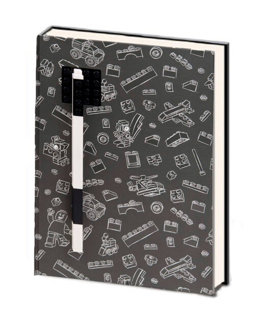 LIBRETA CON PLUMA LEGO NEGRA