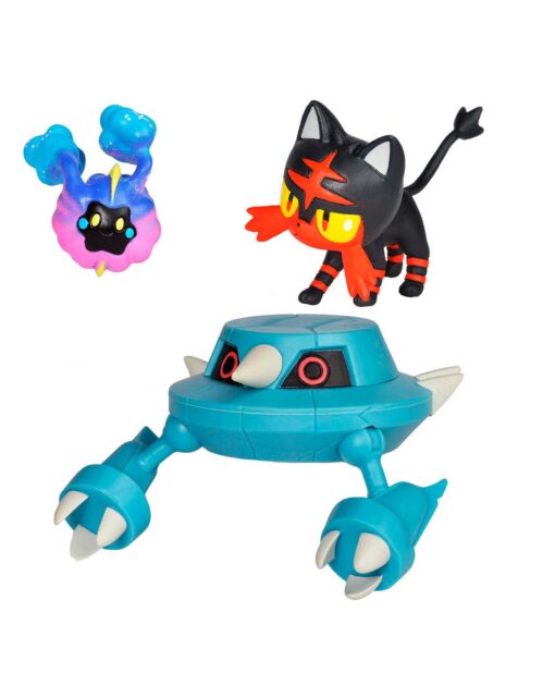 SET FIGURAS DE BATALLA  POKEMON LITTEN COSMOG Y METANG