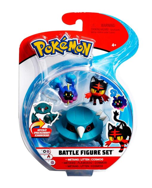 SET FIGURAS DE BATALLA  POKEMON LITTEN COSMOG Y METANG - Image 2