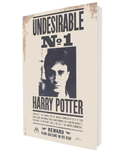 LIBRETA LENTICULAR 3D HARRY POTTER BLANCA
