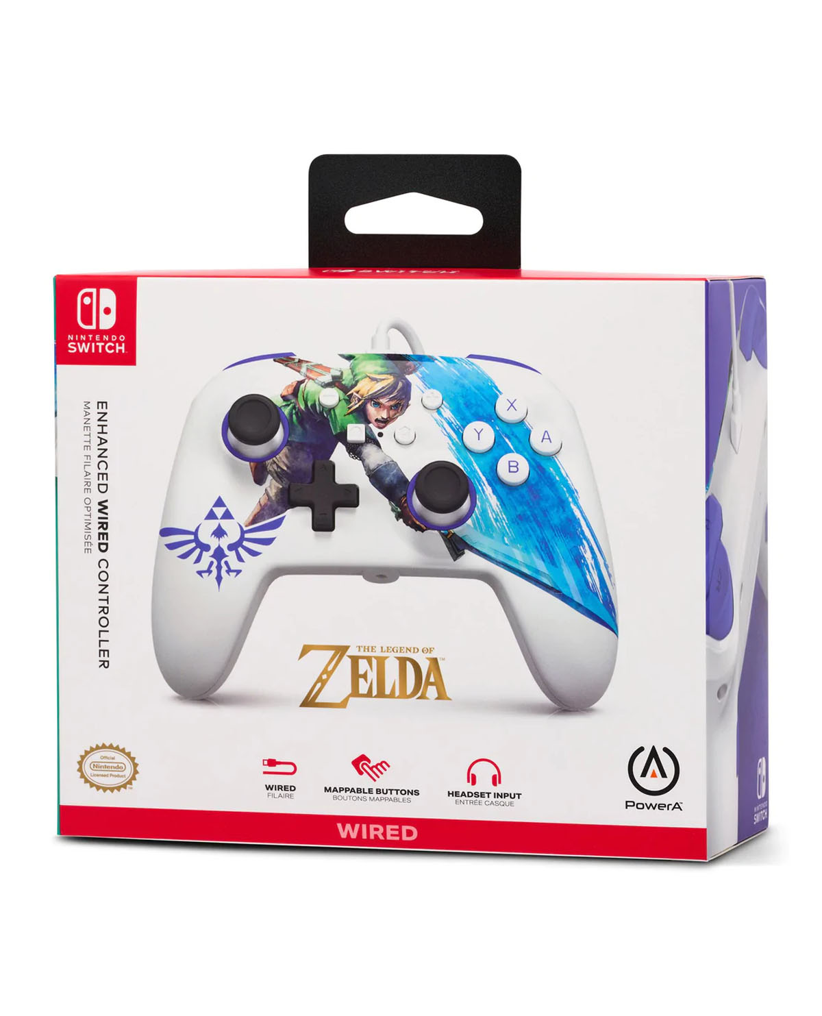 CONTROL ALAMBRICO POWER A NINTENDO SWITCH ENCHANCED MASTER SWORD ATTACK ZELDA LINK - Image 4