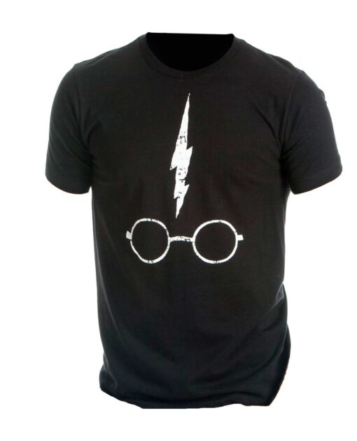 PLAYERA HARRY POTTER GLASSES AND SCAR NEGRA GRANDE
