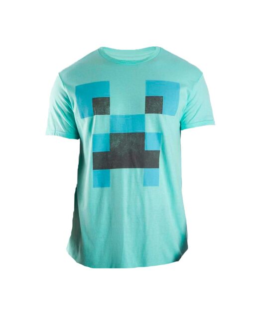 PLAYERA MINECRAFT CREEPER AZUL GRANDE