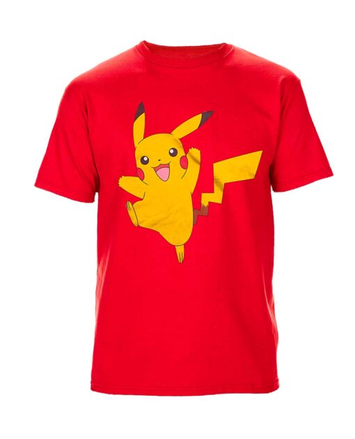 PLAYERA POKEMON PIKACHU BASIC ROJA MEDIANA