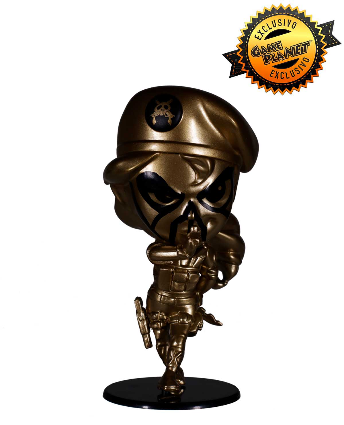 FIGURA RAINBOW SIX CAVEIRA GOLD EDITION CHIBI