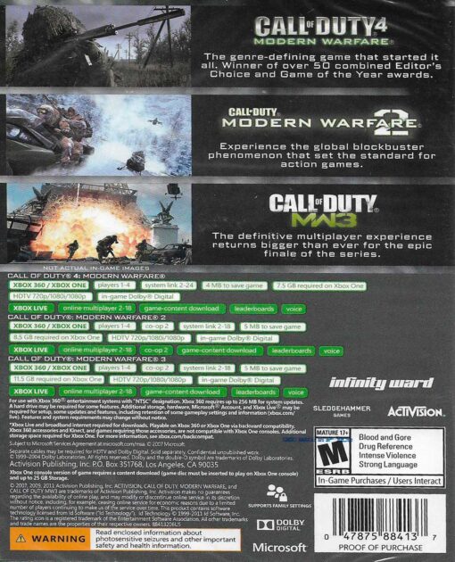 CALL OF DUTY MODERN WARFARE TRILOGY RETROCOMPATIBLE - Image 2