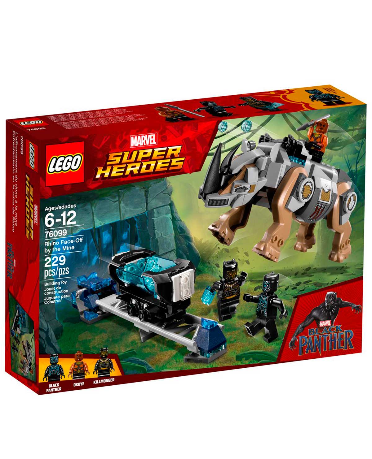 SET DE JUEGO LEGO BLACK PANTHER ENFRENTAMIENTO EN LA MINA DE RHINO - Image 2