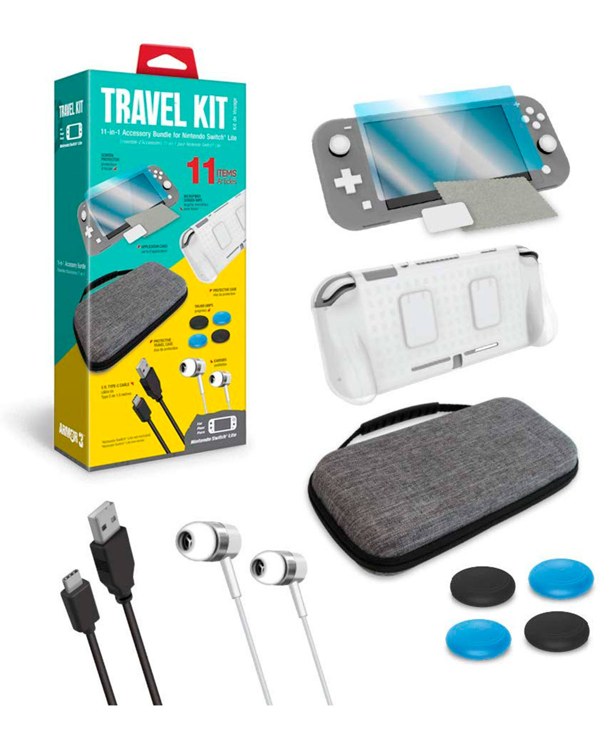 KIT DE VIAJE NINTENDO SWITCH LITE ARMOR3 - Image 2