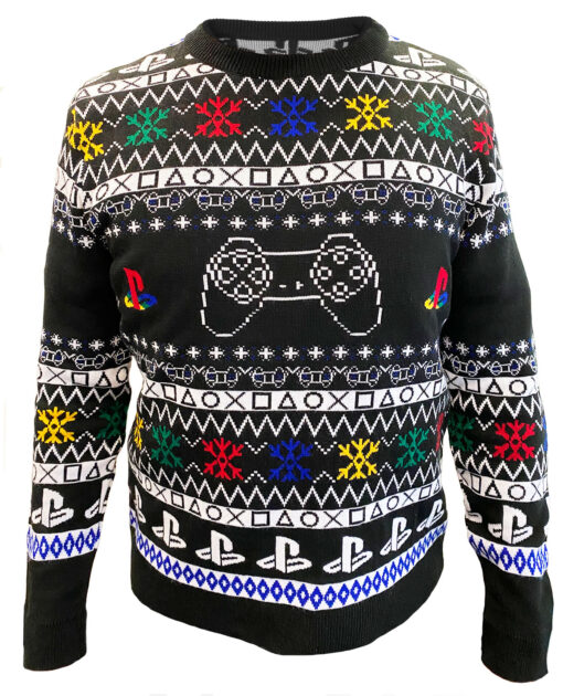 SUETER DE NAVIDAD PLAYSTATION NEGRO CHICO